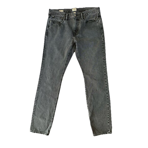 J.Crew‎ 484 Jeans Men 33x32 Narrow Tapered Leg Washed Black Stretch Denim Slim - Picture 1 of 6